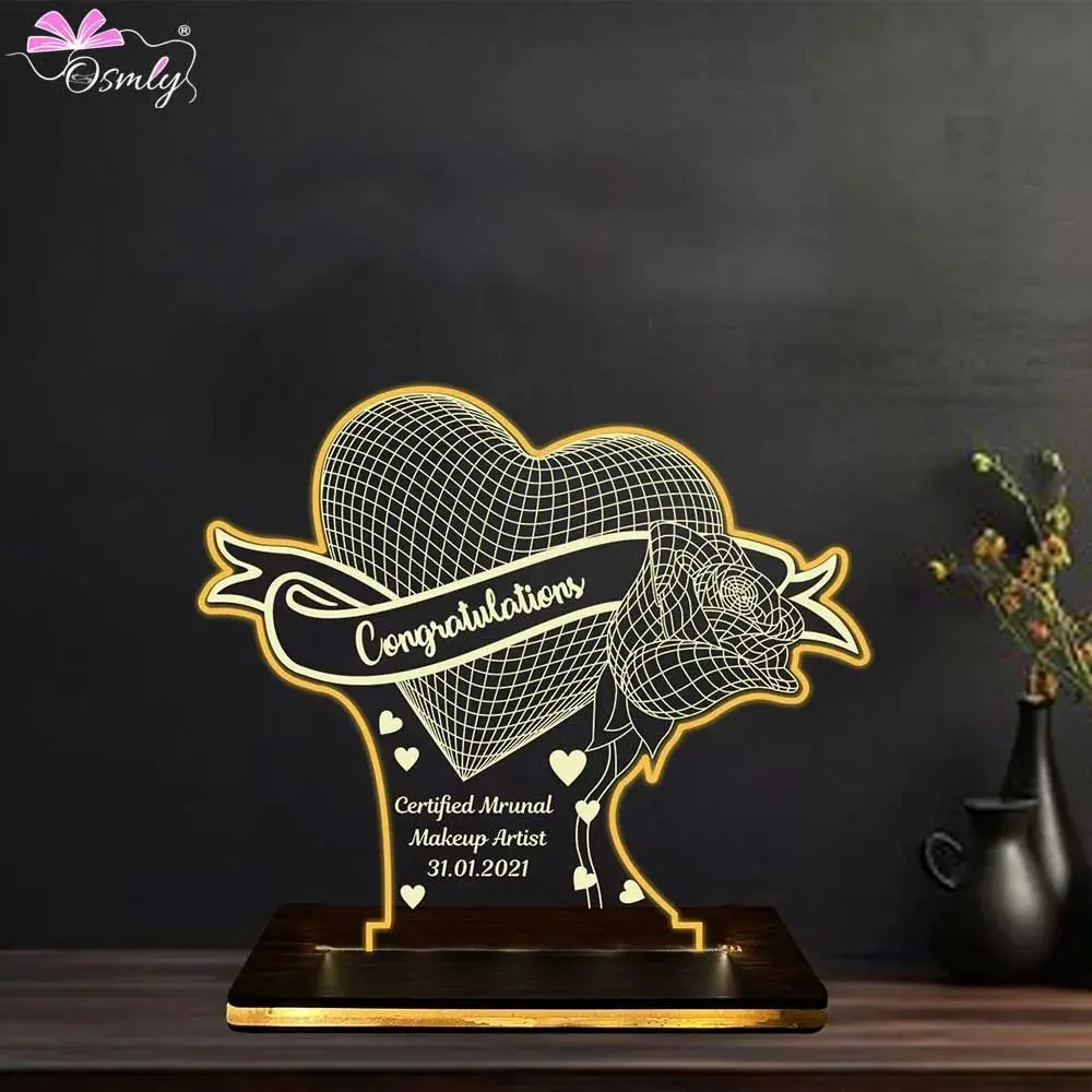 Congratulation 3d Illusion Lamp
